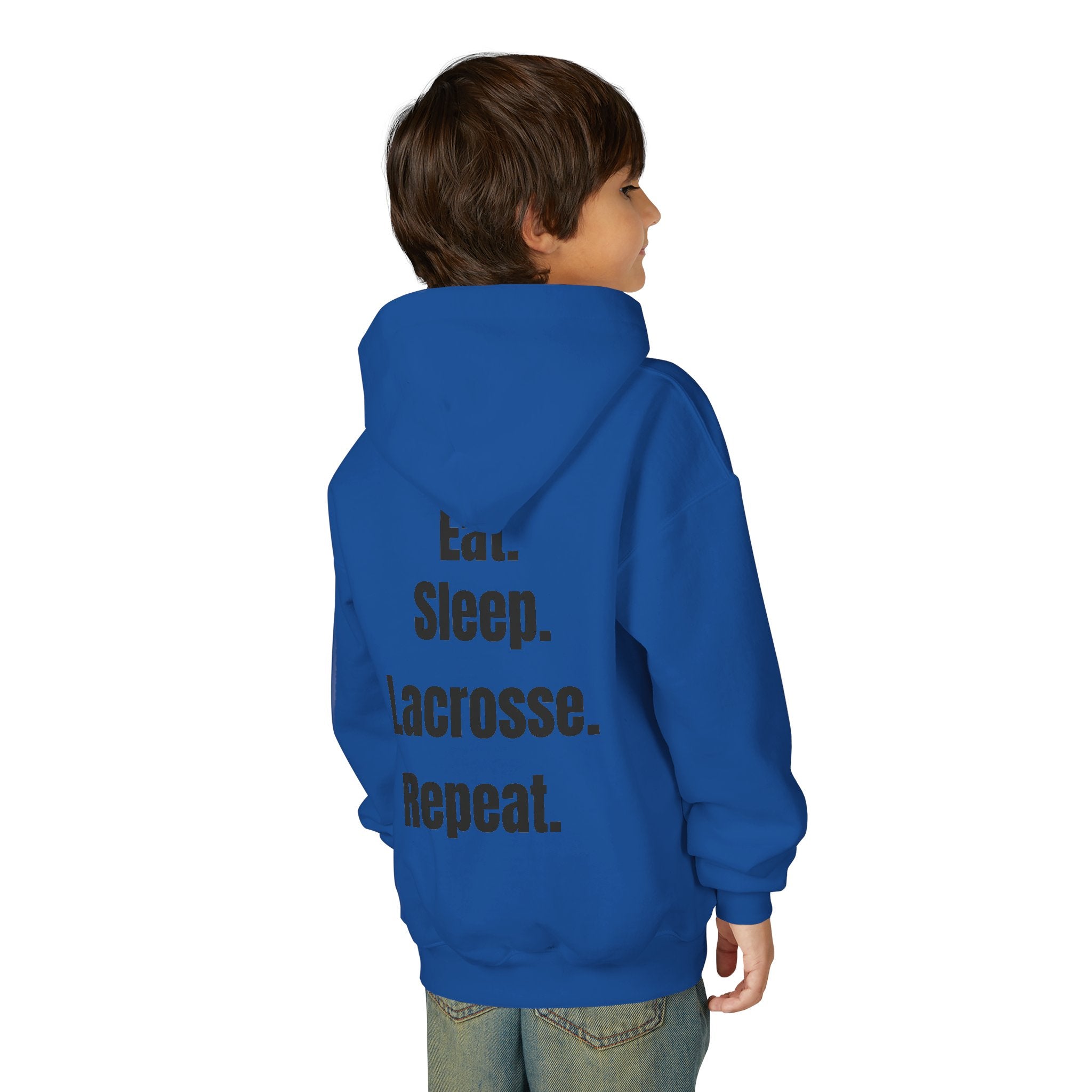 Youth Lacrosse Hoodie – "Eat. Sleep. Lacrosse. Repeat."