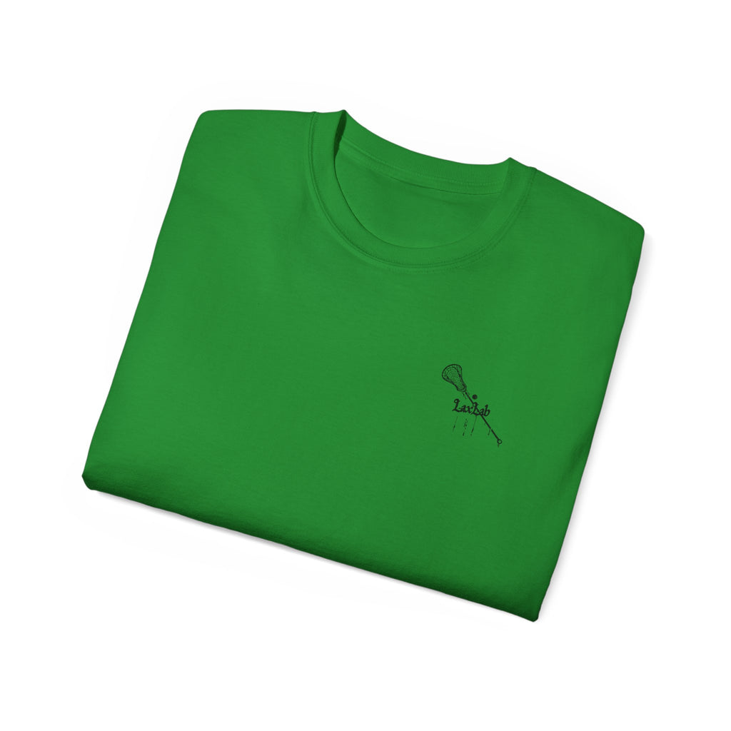 Lacrosse Graphic Tee — "Sorry. Can't. Lacrosse. Bye." White Cotton Shirt