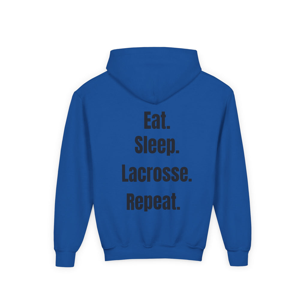 Youth Lacrosse Hoodie – "Eat. Sleep. Lacrosse. Repeat."