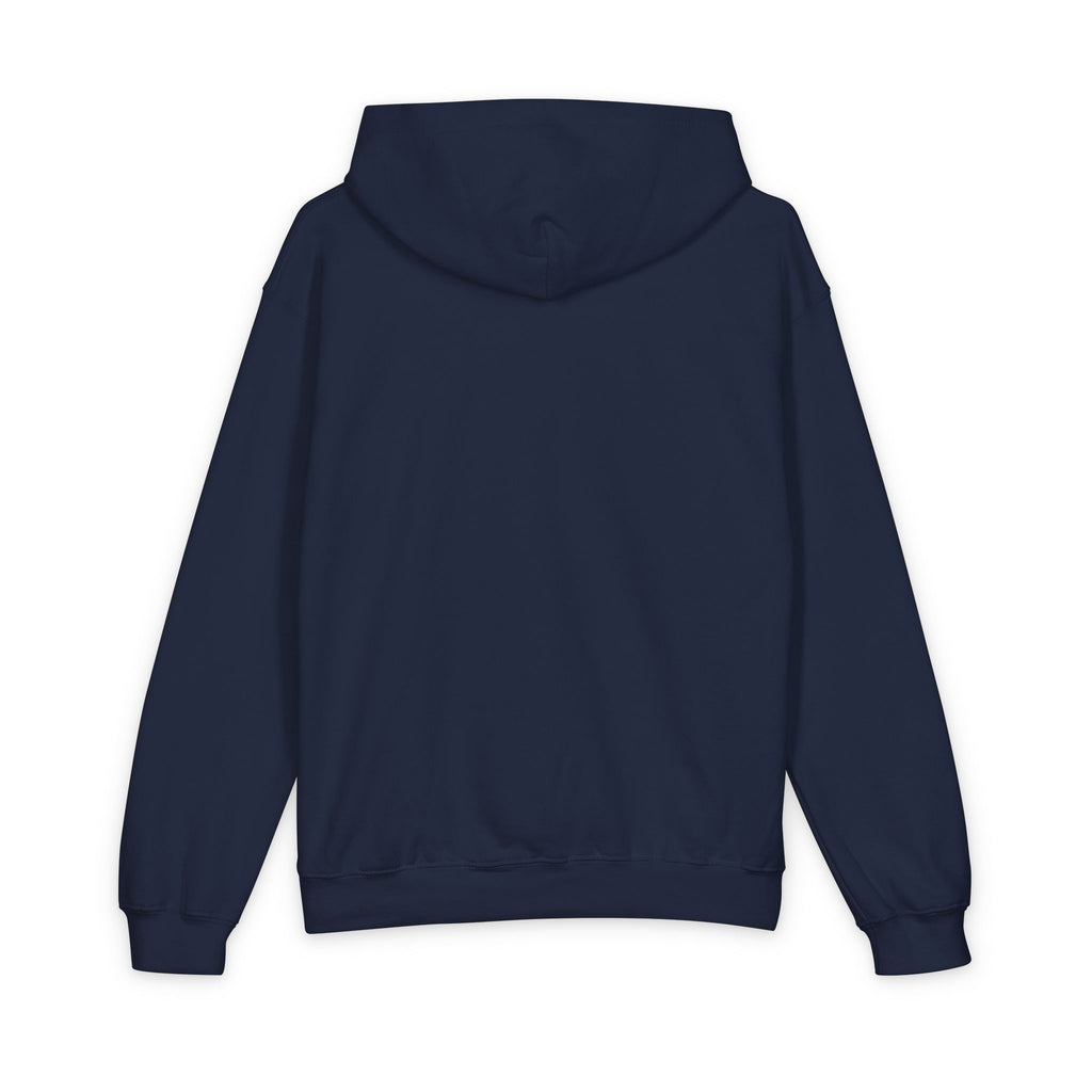 Youth Hoodie with Small White Map Graphic - Minimal Island Outline Sweatshirt