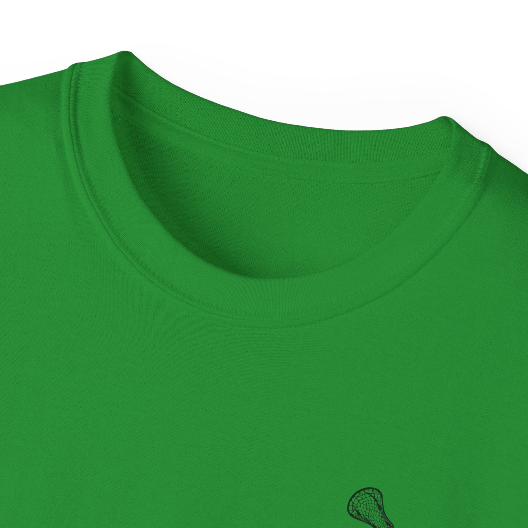Lacrosse Graphic Tee — "Sorry. Can't. Lacrosse. Bye." White Cotton Shirt