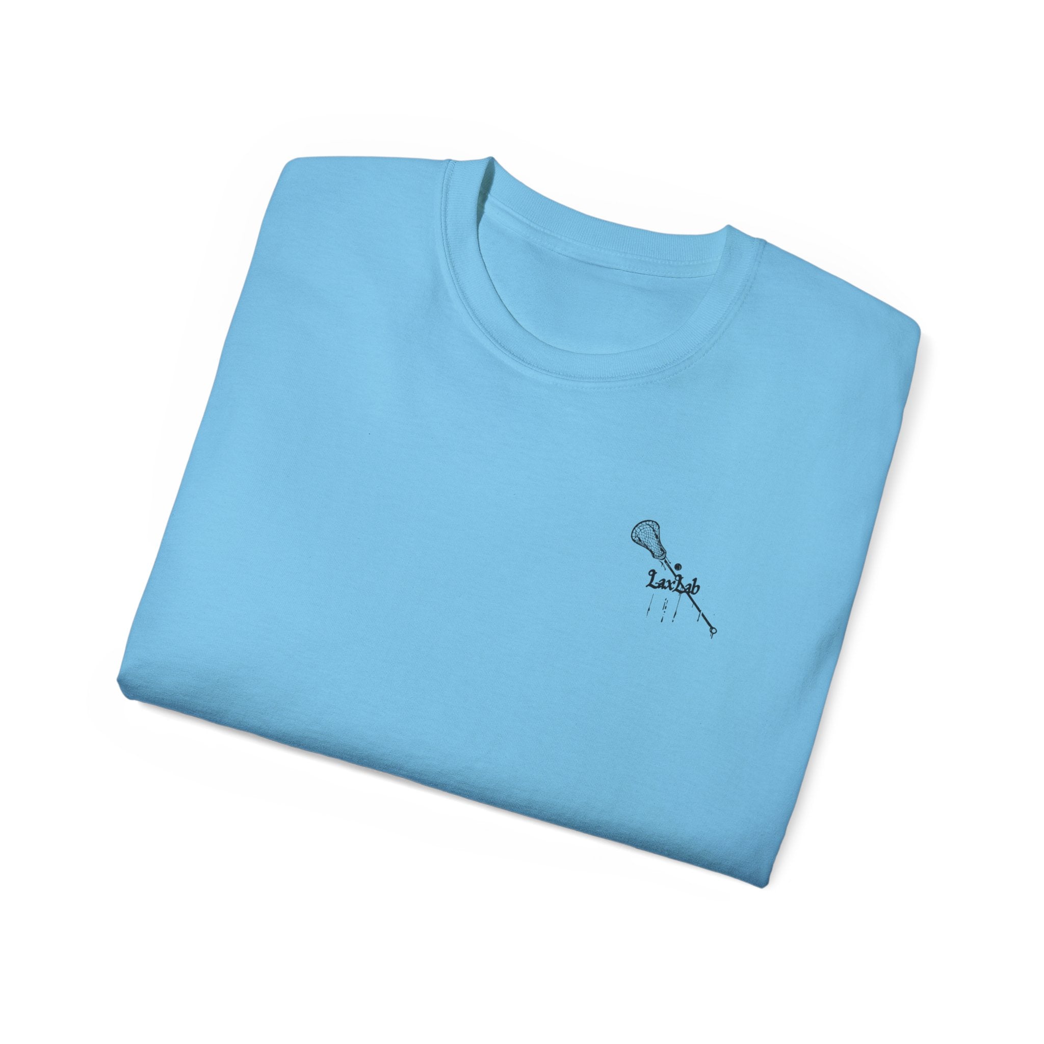 Lacrosse Graphic Tee — "Sorry. Can't. Lacrosse. Bye." White Cotton Shirt