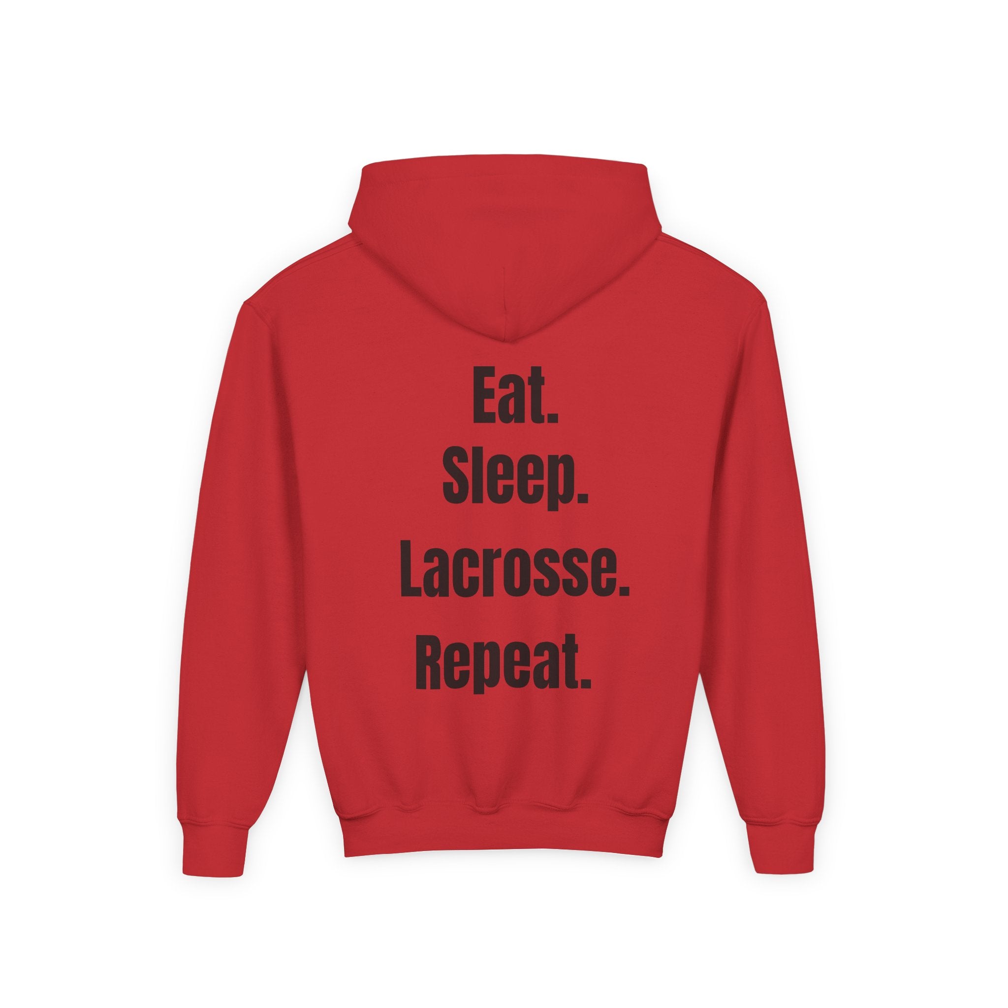 Youth Lacrosse Hoodie – "Eat. Sleep. Lacrosse. Repeat."
