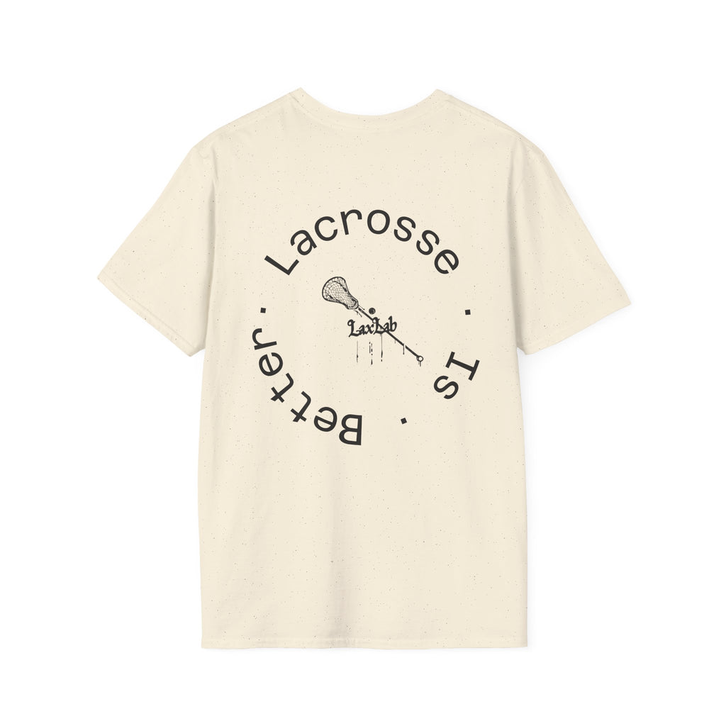Lacrosse Is Better T-Shirt — Minimalist Lacrosse Stick Tee