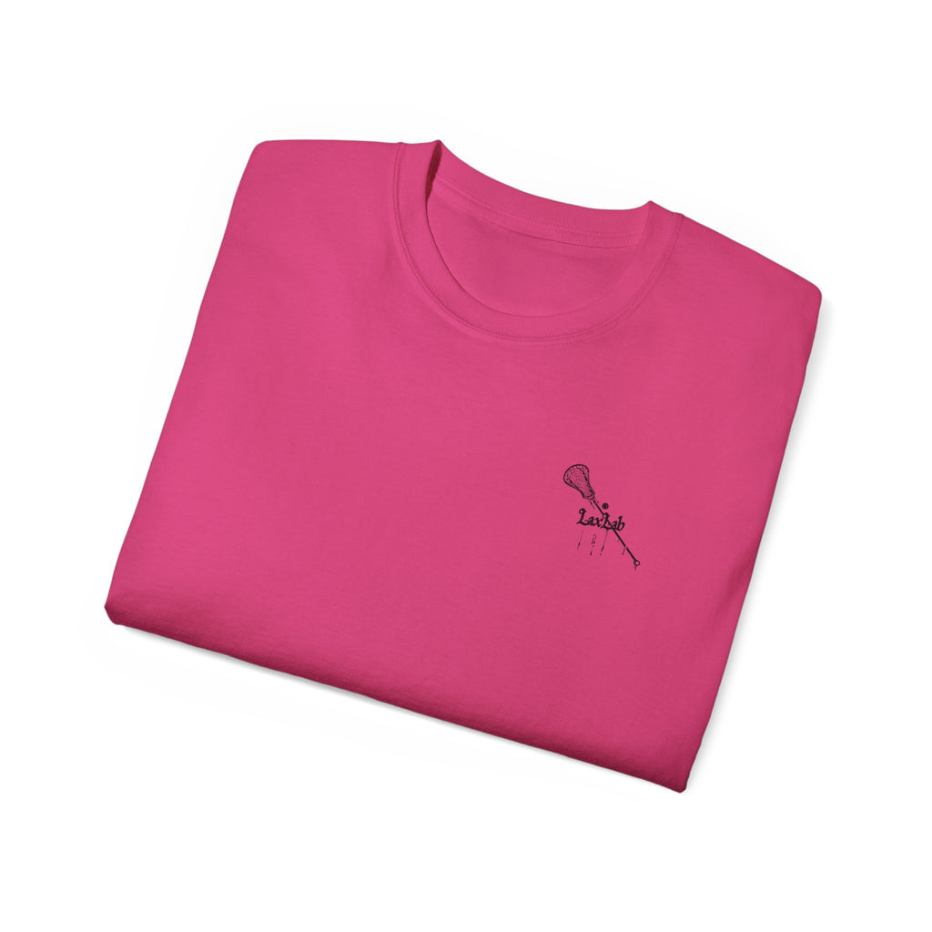 Lacrosse Graphic Tee — "Sorry. Can't. Lacrosse. Bye." White Cotton Shirt