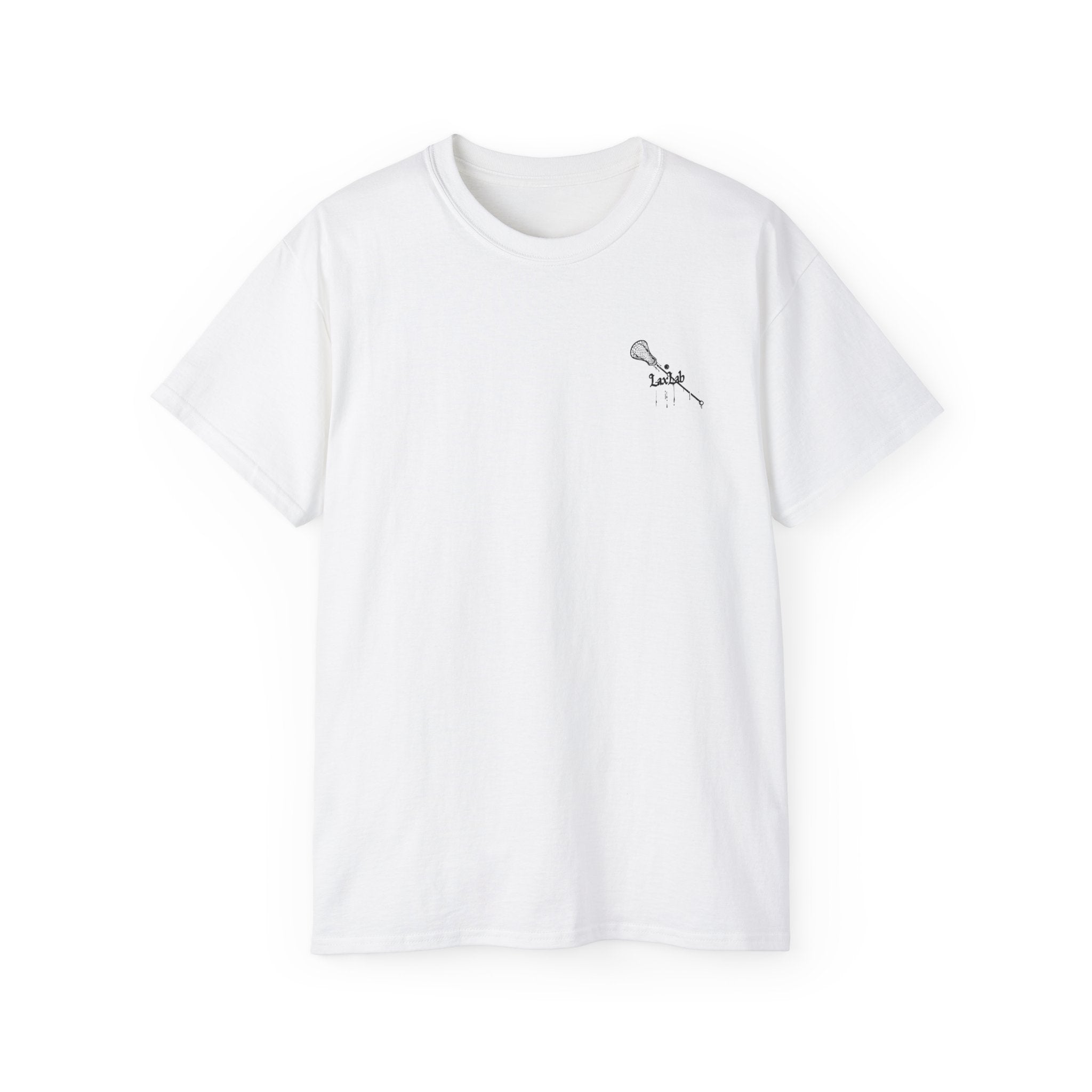 Lacrosse Graphic Tee — "Sorry. Can't. Lacrosse. Bye." White Cotton Shirt