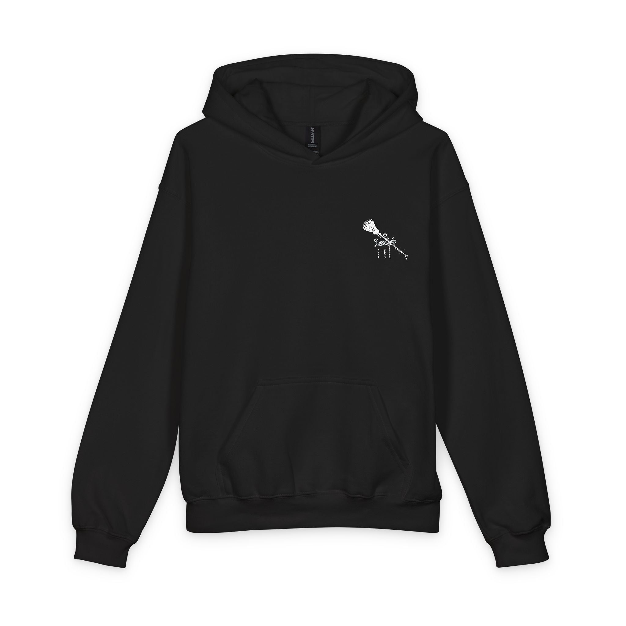 Youth Hoodie with Small White Map Graphic - Minimal Island Outline Sweatshirt