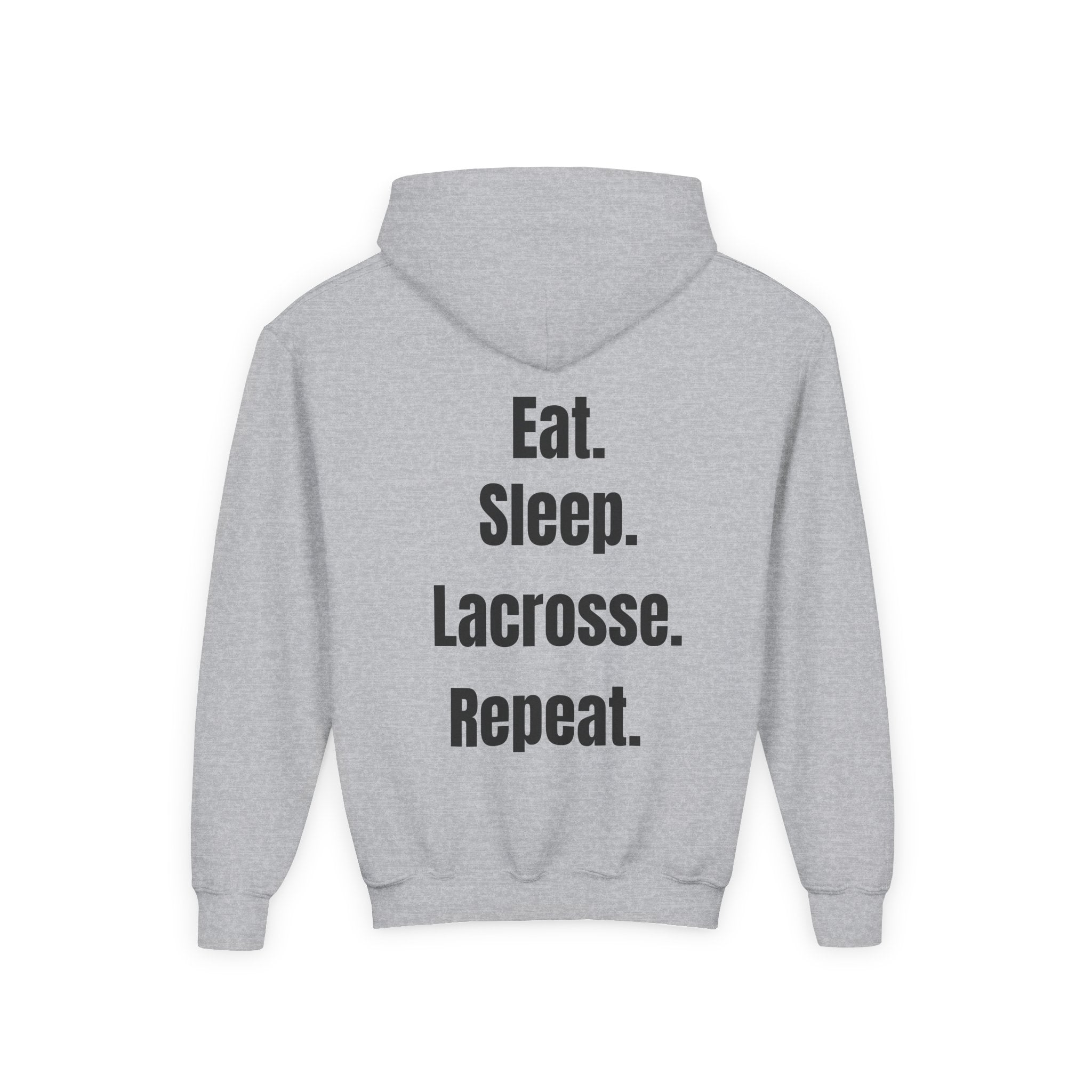 Youth Lacrosse Hoodie – "Eat. Sleep. Lacrosse. Repeat."