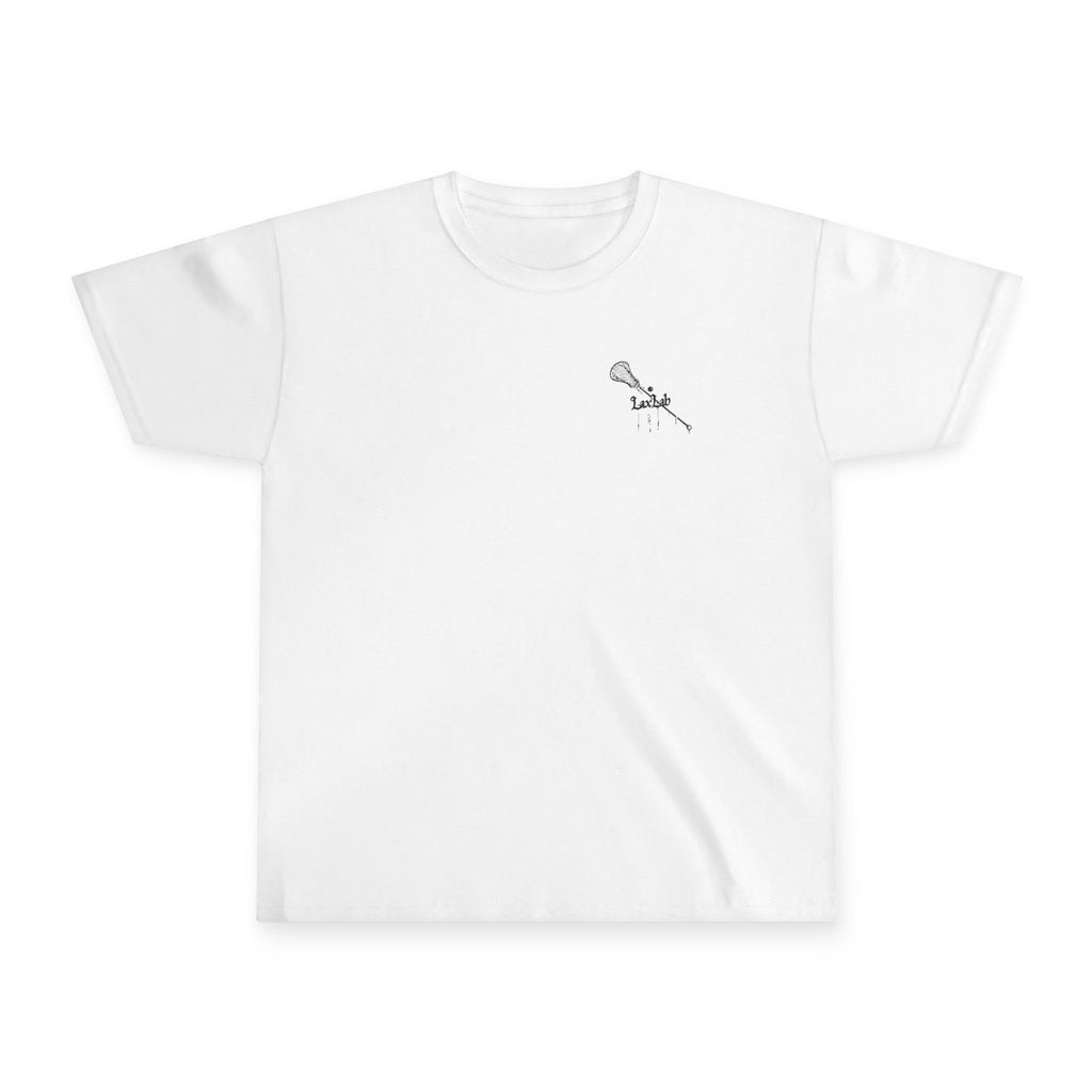 Youth Lacrosse Tee with LaxLab stick design