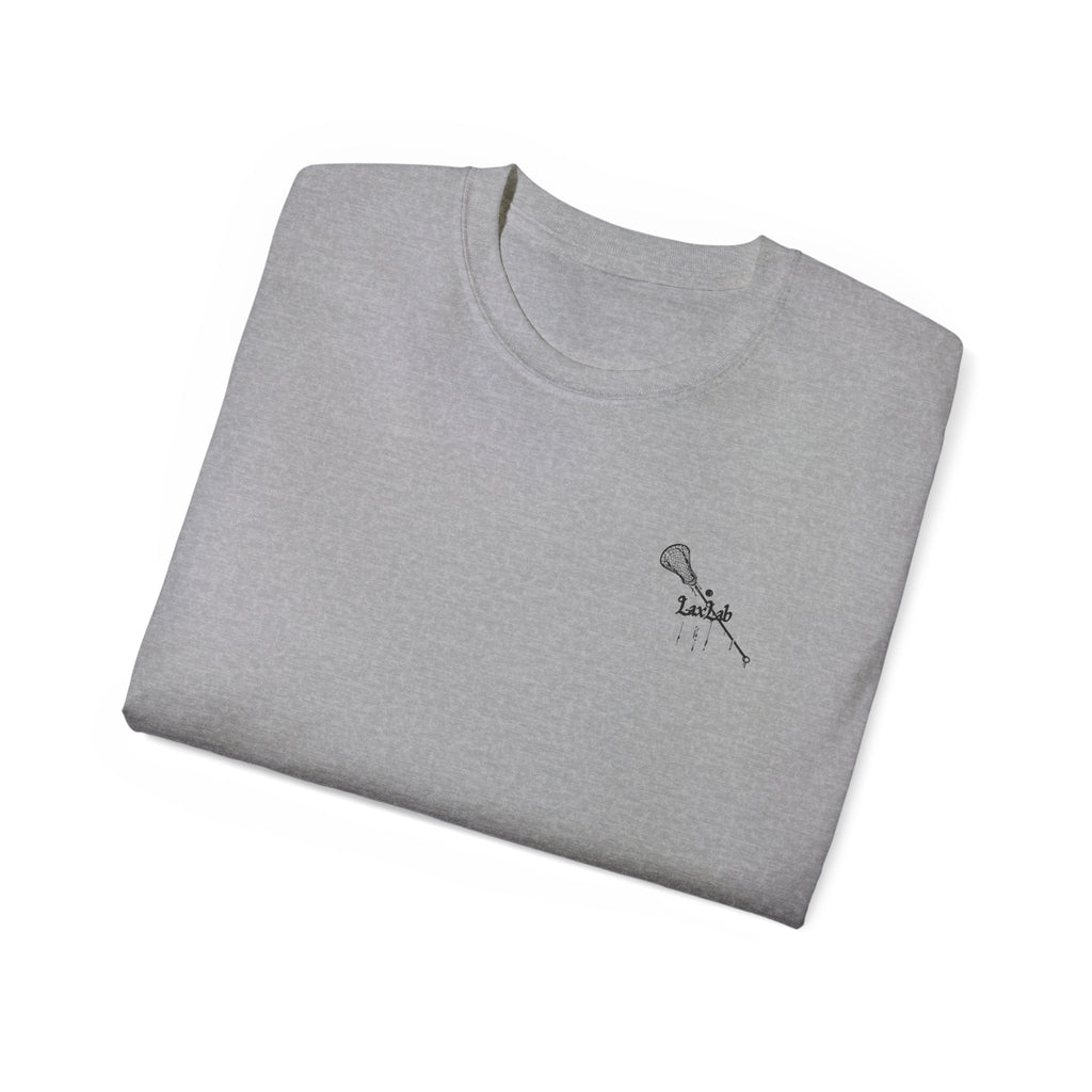 Lacrosse Graphic Tee — "Sorry. Can't. Lacrosse. Bye." White Cotton Shirt