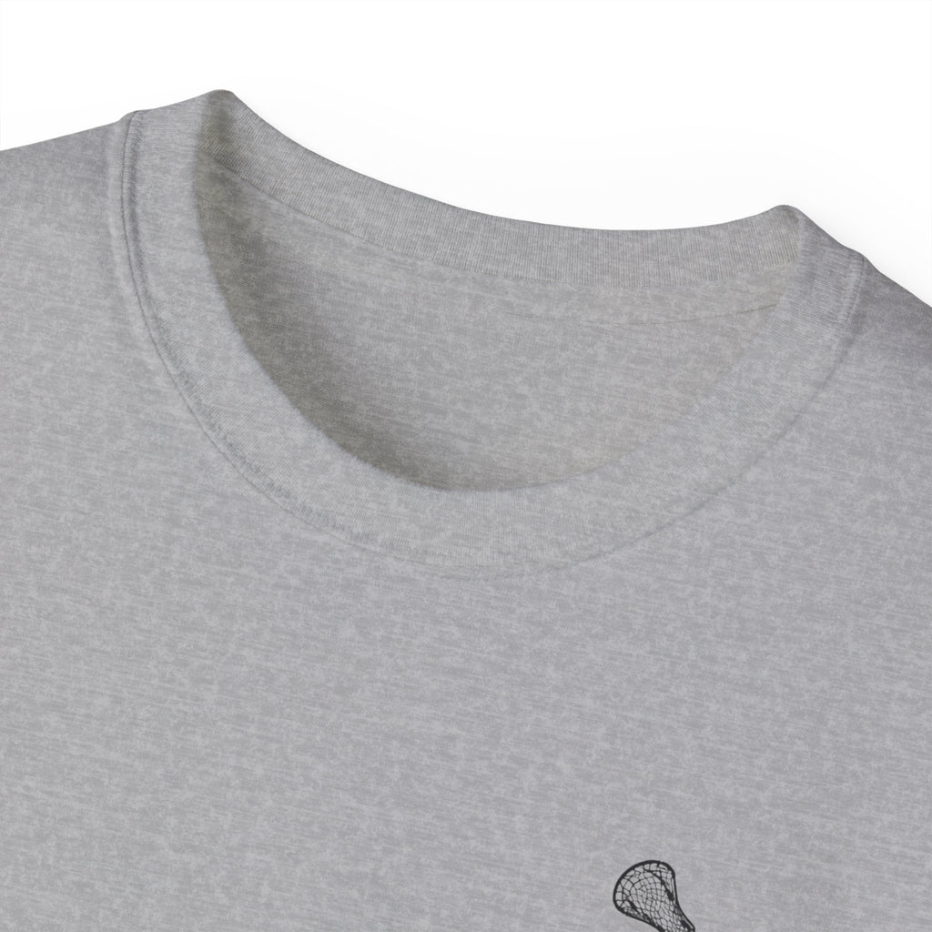 Lacrosse Graphic Tee — "Sorry. Can't. Lacrosse. Bye." White Cotton Shirt