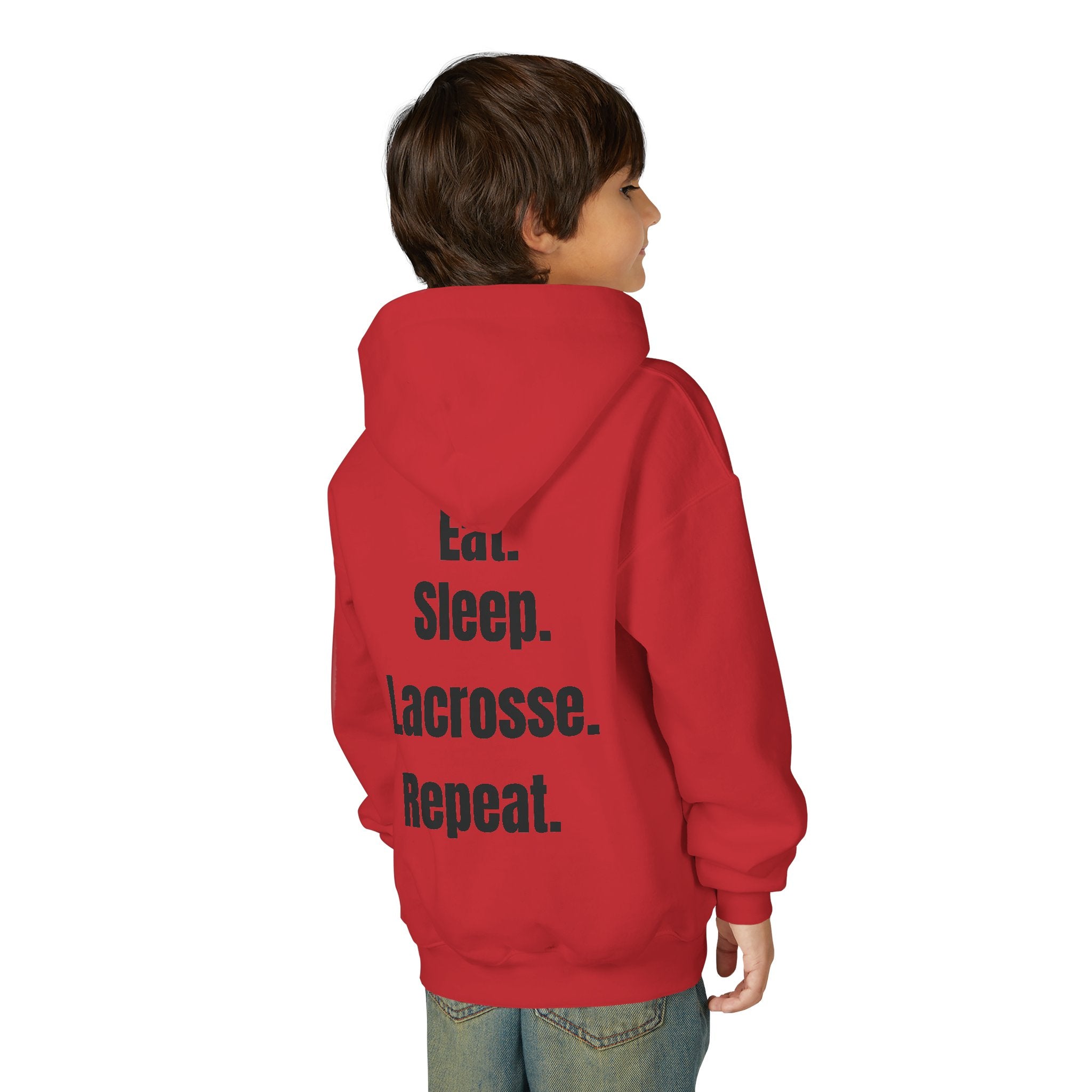 Youth Lacrosse Hoodie – "Eat. Sleep. Lacrosse. Repeat."