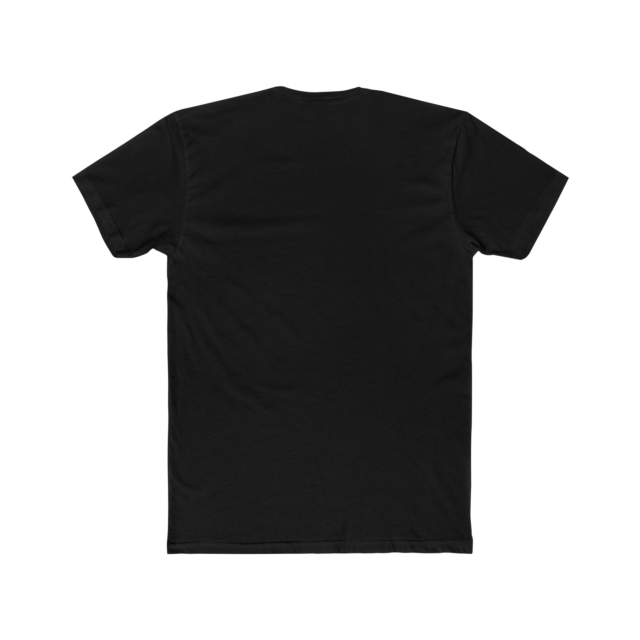 LaxLab Black Tee — Tiny Lacrosse Stick Chest Print Cotton T-Shirt
