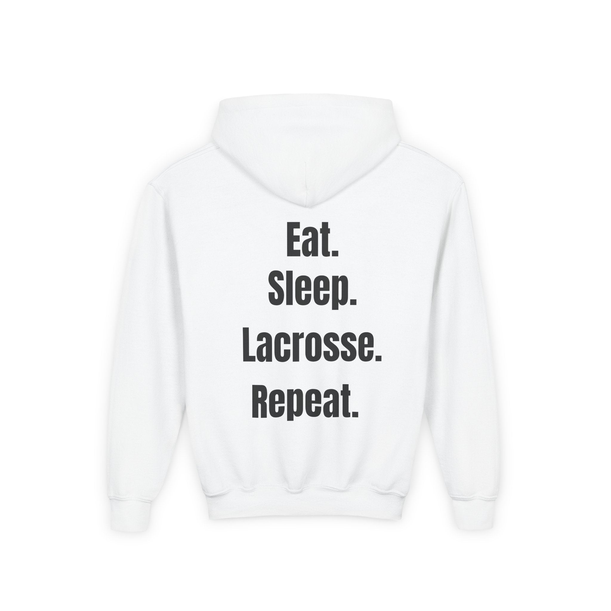 Youth Lacrosse Hoodie – "Eat. Sleep. Lacrosse. Repeat."