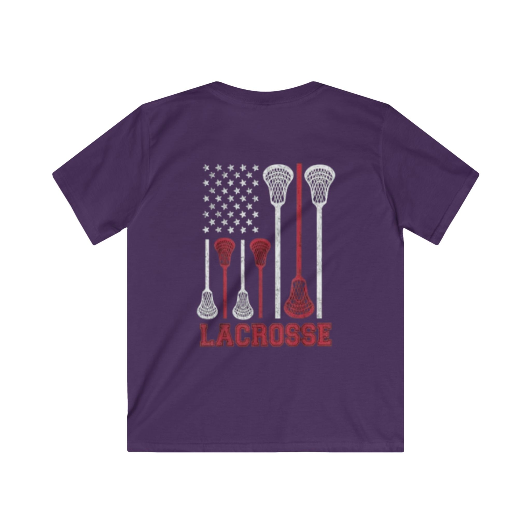American flag lacrosse youth tee