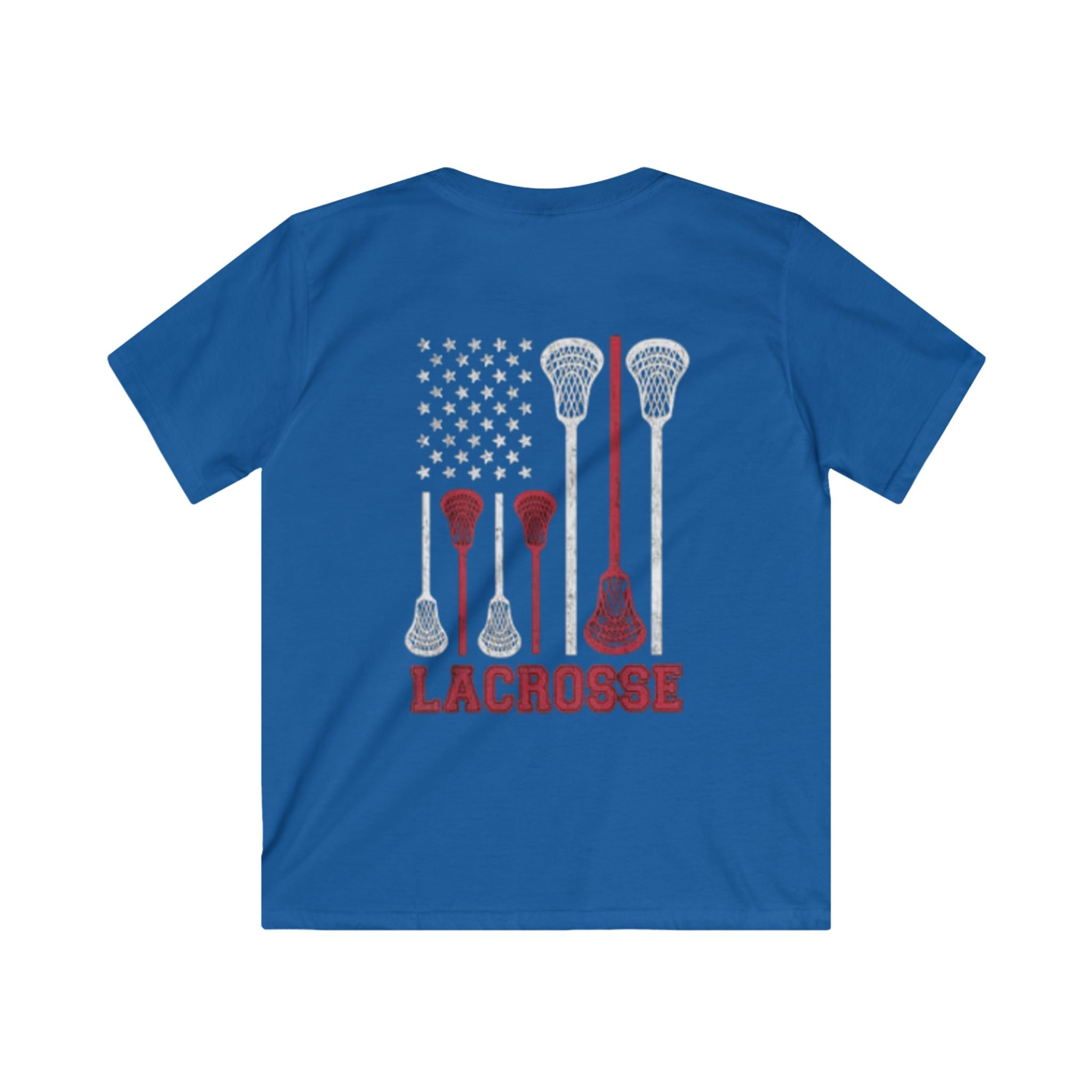American flag lacrosse youth tee