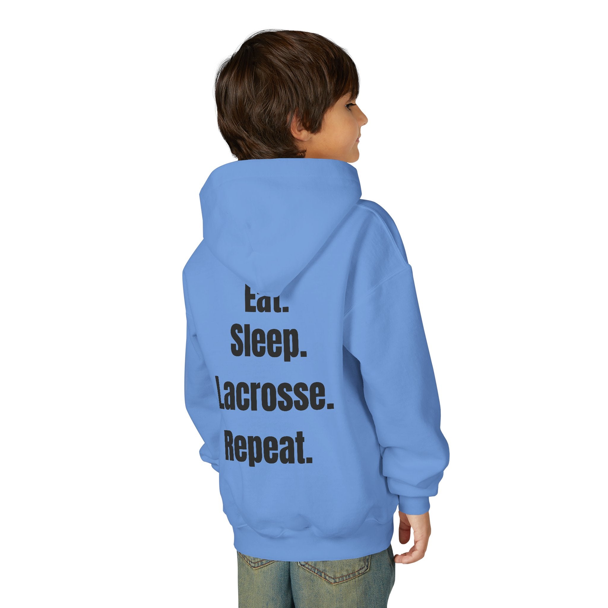 Youth Lacrosse Hoodie – "Eat. Sleep. Lacrosse. Repeat."