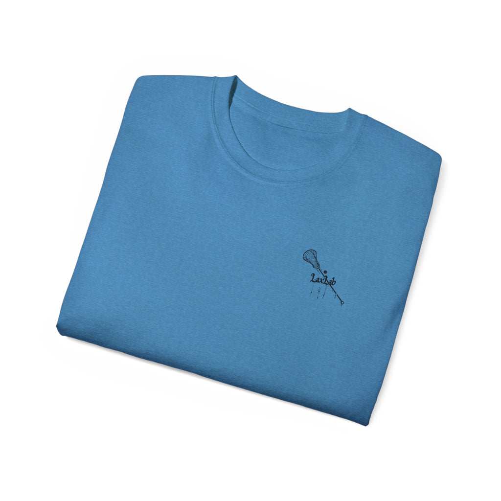 Lacrosse Graphic Tee — "Sorry. Can't. Lacrosse. Bye." White Cotton Shirt