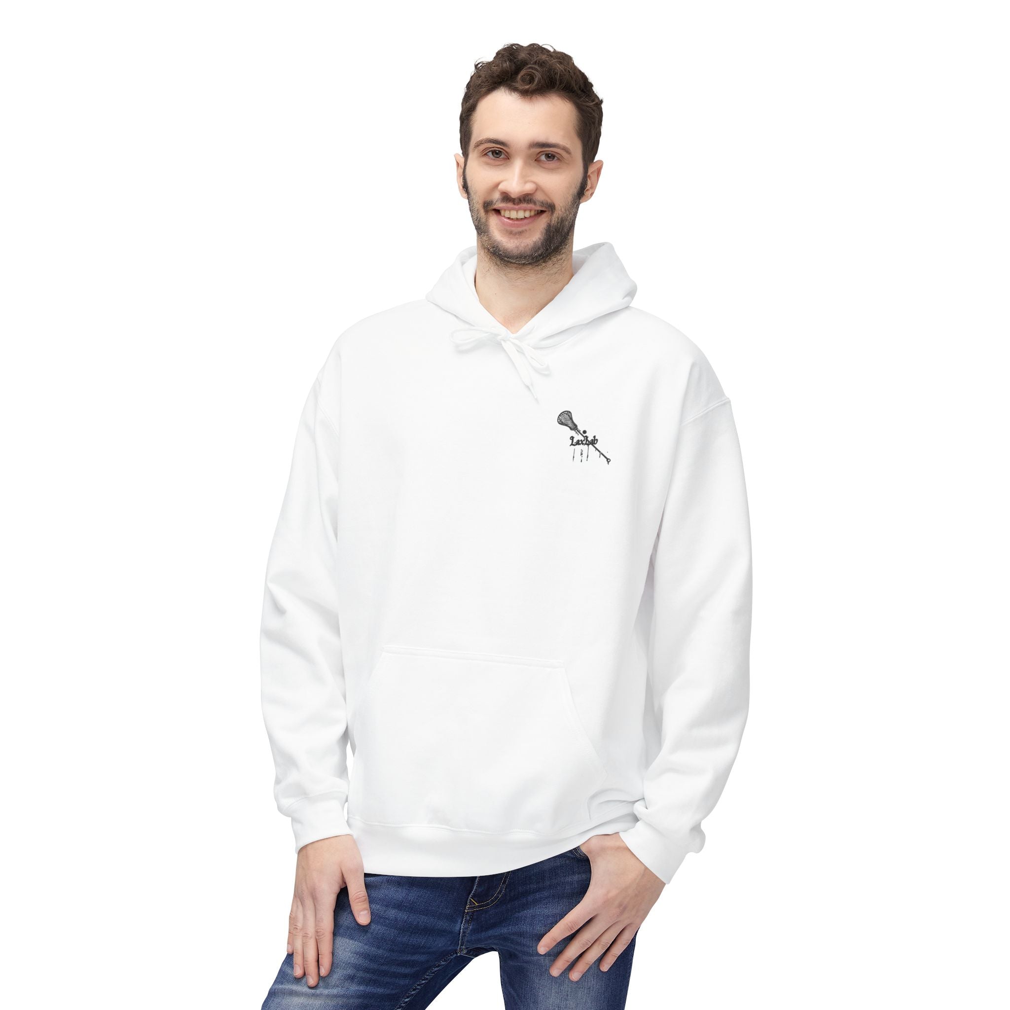 Hoodie — LaxLab Dripping Lacrosse Stick Graphic Fleece Hoodie