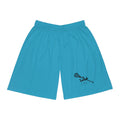 Lacrosse Minimalist Turquise Shorts — Small Lacrosse Stick Graphic