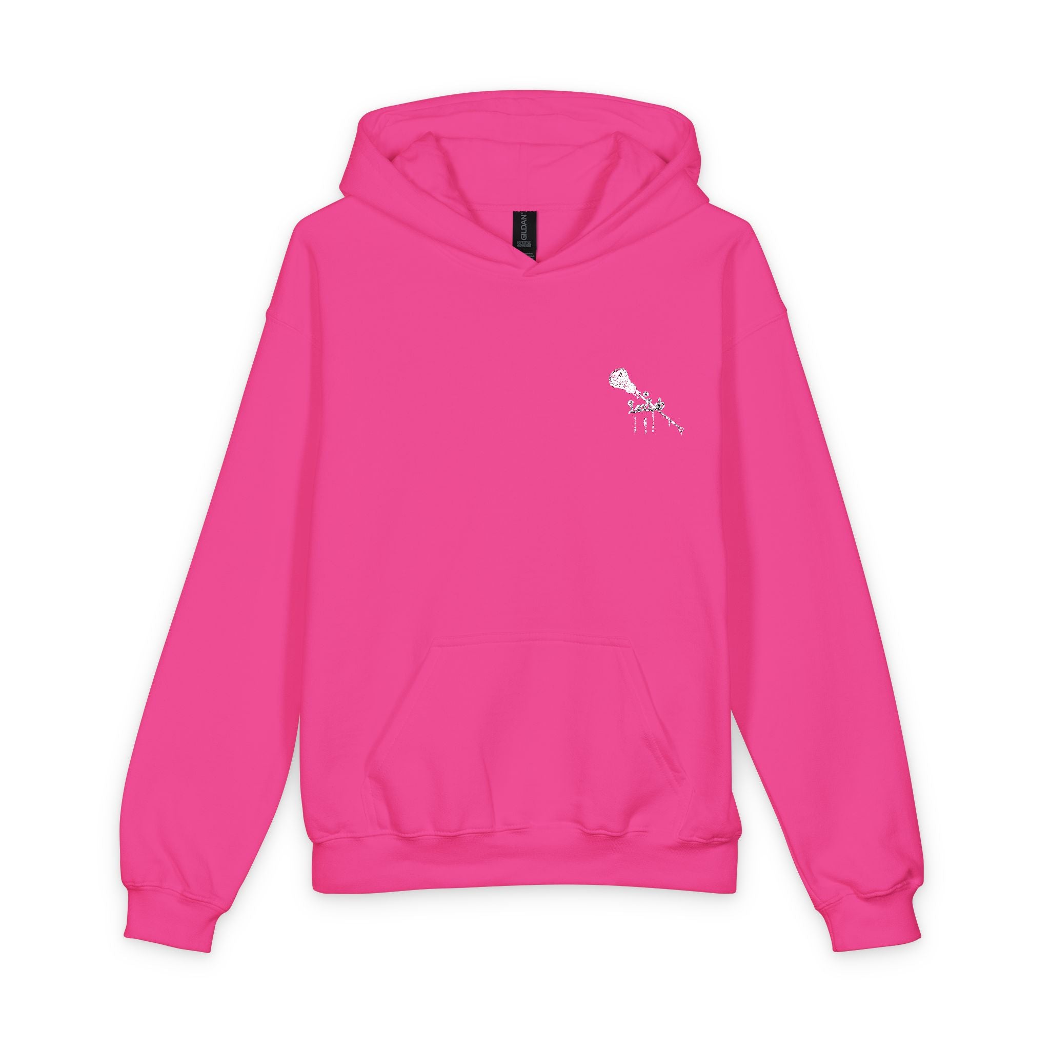 Youth Hoodie with Small White Map Graphic - Minimal Island Outline Sweatshirt
