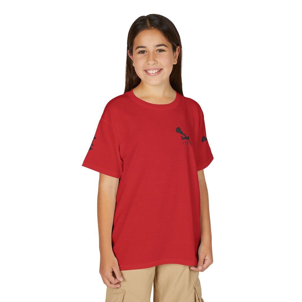 Youth Lacrosse T-Shirt — 'Lax Snacks' Player Graphic