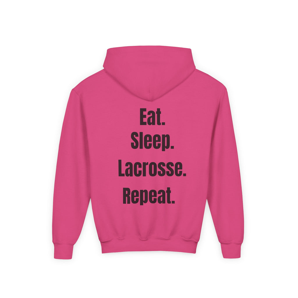 Youth Lacrosse Hoodie – "Eat. Sleep. Lacrosse. Repeat."