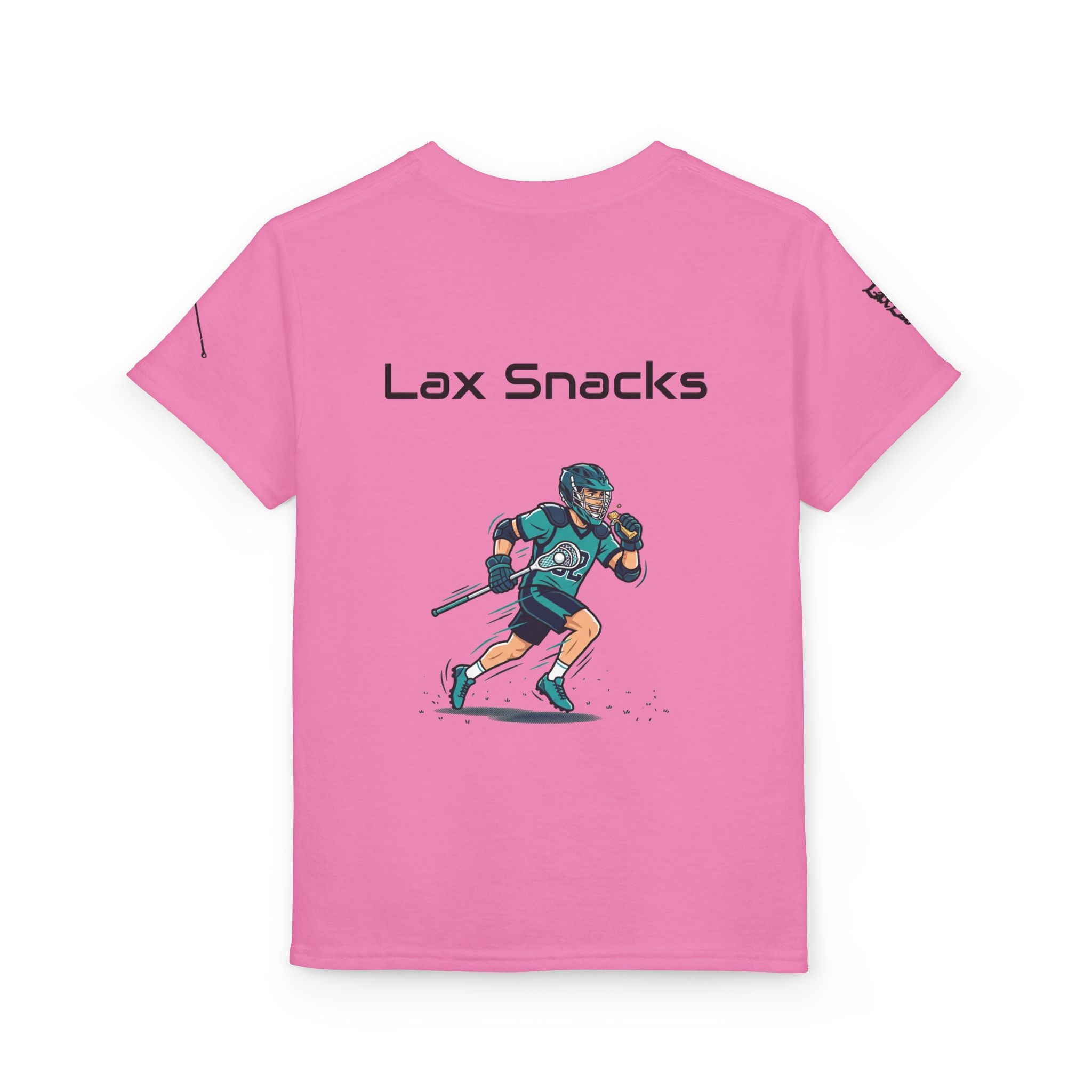 Youth Lacrosse T-Shirt — 'Lax Snacks' Player Graphic