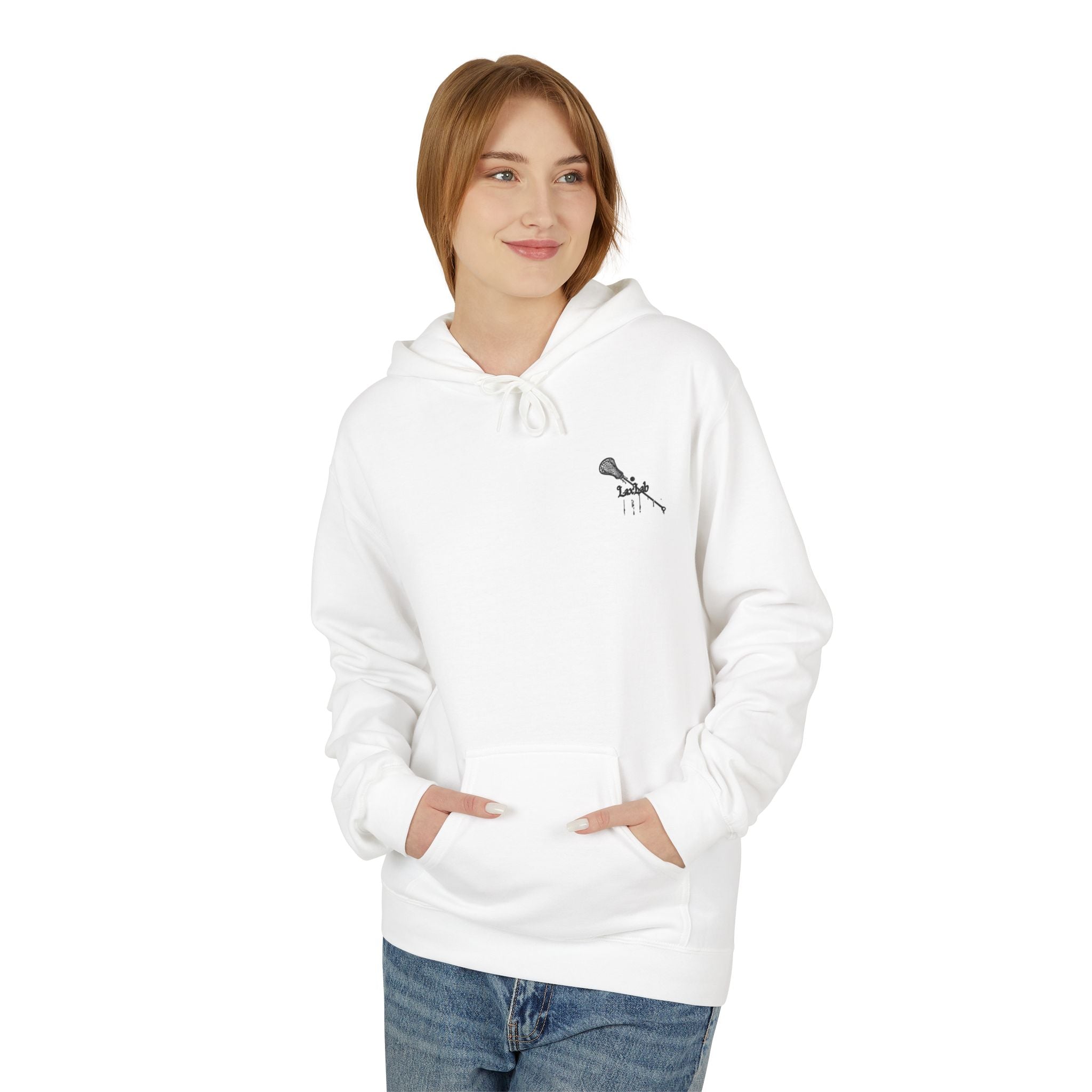 Hoodie — LaxLab Dripping Lacrosse Stick Graphic Fleece Hoodie