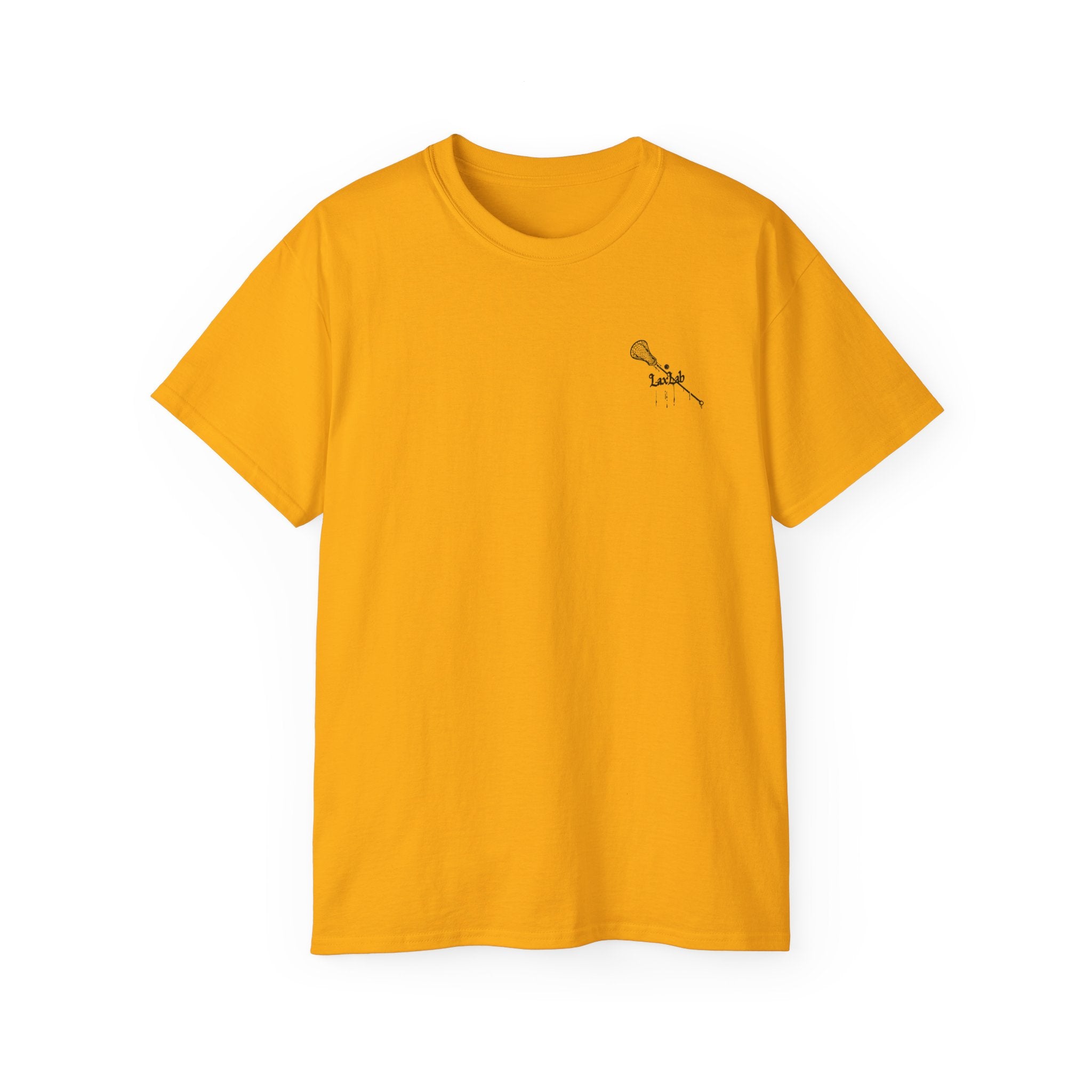 Lacrosse Graphic Tee — "Sorry. Can't. Lacrosse. Bye." White Cotton Shirt