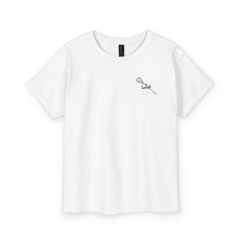 Youth Lacrosse Tee with LaxLab stick design
