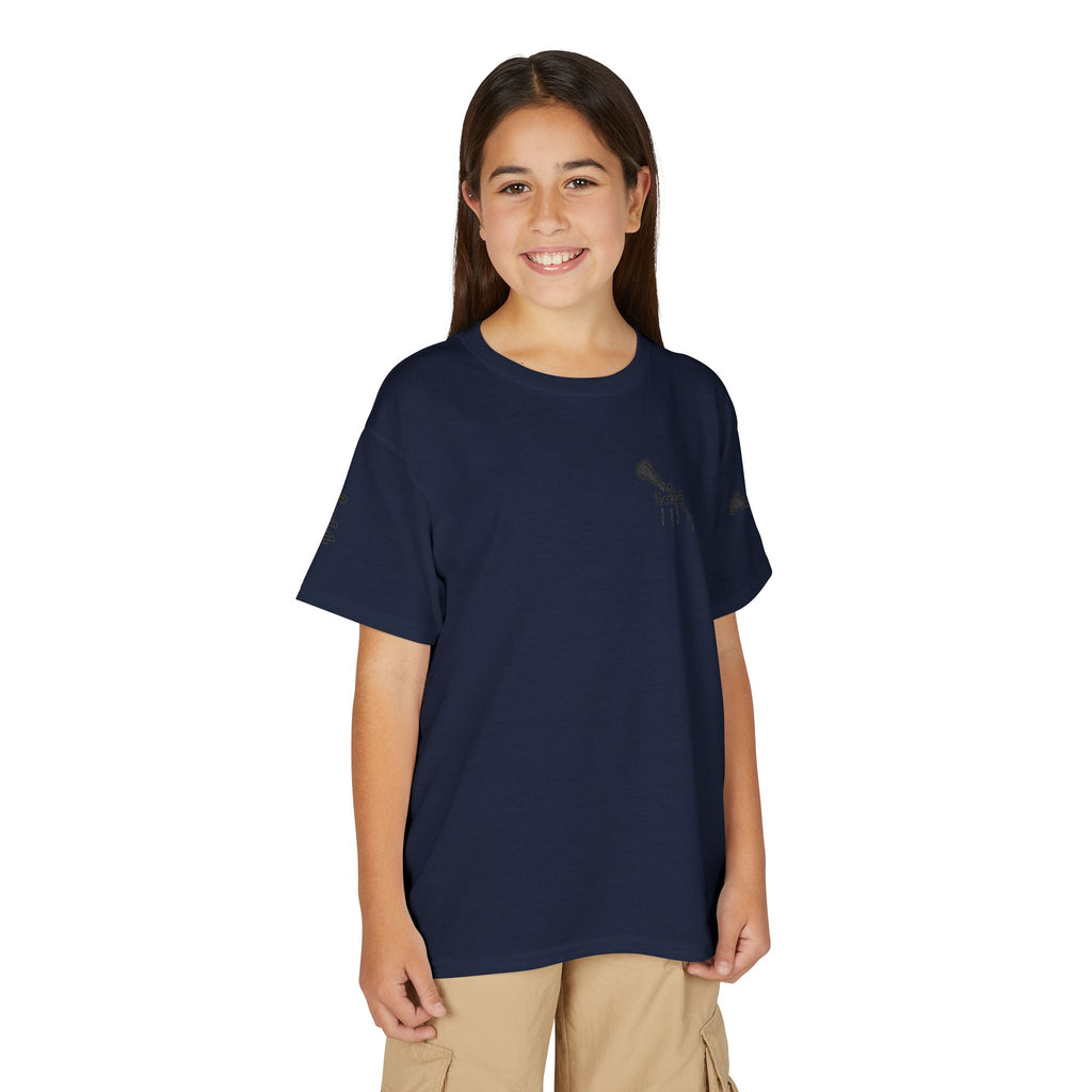 Youth Lacrosse T-Shirt — 'Lax Snacks' Player Graphic
